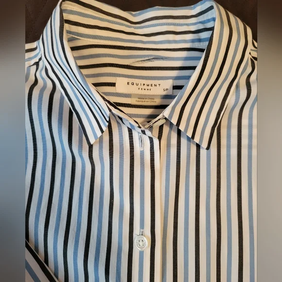Striped Button-Up Shirt - Picture 2 of 10
